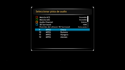 Pistas de audio disponibles [ESP2 PAN HD]